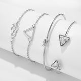 Knotted Triangle Honeycomb Four-piece Bracelet – Jewelry Gift Ideas — 3
