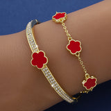 Lucky Five Petal Flower Bracelet Women's – Jewelry Gift Ideas — 2