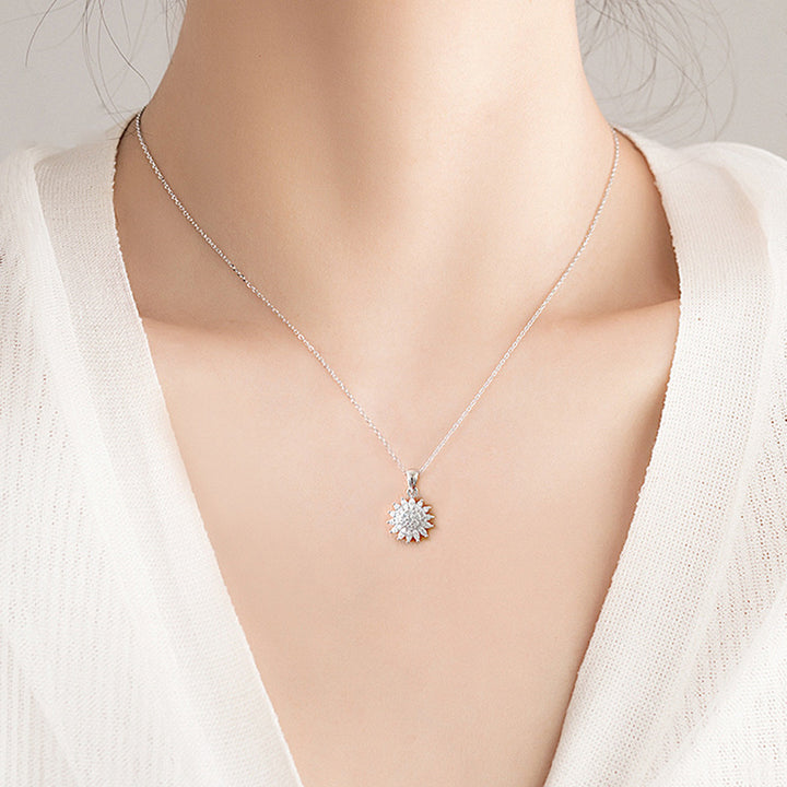 Smart Sunflower Zircon Clavicular Chain Korean Version – Tech Gifts — 1