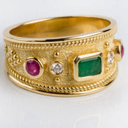 Women's Retro Court Alluvial Gold Ring – Gifts for Her — 2