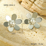 Flower Pearl-studded Earrings Cold Wind – Surprise Gifts — 3