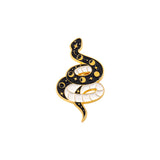 Black Snake Brooch Moon Skull Snake Metal – Jewelry Gift Ideas — 3