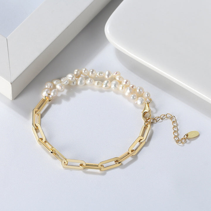 S925 Sterling Silver Water Pearl Bracelet – Jewelry Gift Ideas — 1