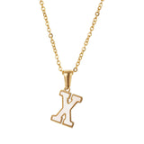18K Gold Shell Stainless Steel Letter Pendant – Jewelry Gift Ideas — 3