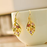 Creative Jagged Faux Wood Gold Leaf Earrings – Everyday Gifts — 6