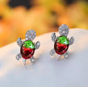 Zircon And Diamond Tortoise Stud Earrings – Unique Gift Ideas — 2