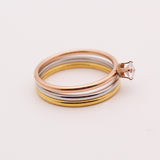Women's Titanium Steel Multi-Layer Three-Colored Ring – Gifts for Her — 3