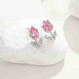 Atmosphere Retro Simple Sweet Tulip Flower Stud – Holiday Gift Ideas — 1