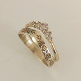 Simple Diamond V-shaped Wreath Ring – Everyday Gifts — 5