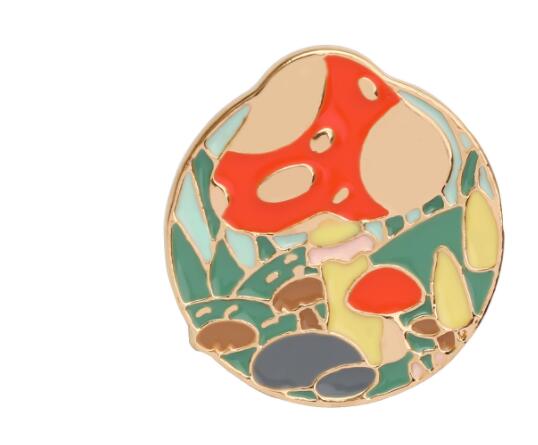 Red Mushroom Girl Alloy Drip Brooch – Jewelry Gift Ideas — 1