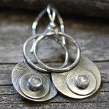 Vintage Geometric Circle Opal Earrings – Holiday Gift Ideas — 1