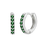 Simple Inlaid Zircon Round Multicolor Stud Earrings – Gift Ideas — 12