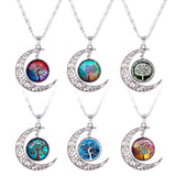 Colorful Tree Of Life Glass Necklace For Women – Jewelry Gift Ideas — 1