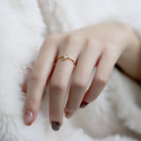 S925 Silver Plated Natural White Crystal Women's Ring – Gifts for Her — 1