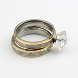Women's Zircon Inlaid Titanium Steel Couple Ring – Gifts for Her — 5