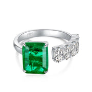 High Carbon Diamond Sapphire Green Ring – Small Gift Ideas — 11