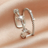 Ins Cold Wind Double Hexagram Ring Adjustable – Thoughtful Gifts — 1