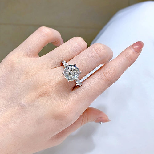 5 Karat Fireworks Cut Full Moissanite Luxury Ring – Holiday Gift Ideas — 2