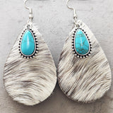 Western Animal Grain Cowhide Water Drop Turquoise – Stylish Gifts — 14
