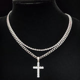 Fashion Hip Hop Double Layer Cross Necklace – Jewelry Gift Ideas — 7