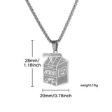 Stainless Steel Milk Bottle Pendant Titanium – Jewelry Gift Ideas — 2