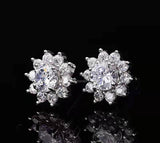Mosang Couple Sun Flower Earrings Single Diamond – Gifts for Couples — 6