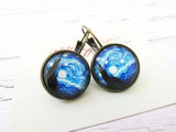 Vintage Flower Arrangement Glass Jewelry Earrings – Jewelry Gift Ideas — 4