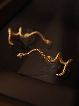 Gold Snake Vintage Earrings No Pierced Diamond Ear – Everyday Gifts — 5