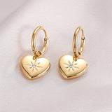 Fashion Women's Titanium Steel Heart Diamond Earrings – Stylish Gifts — 4
