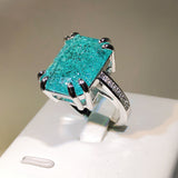 Ice Flower Gemstone Ring Fashion Cubic Oxidation – Stylish Gifts — 5