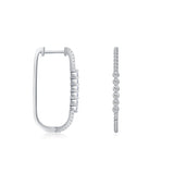 S925 Sterling Silver Square Earrings Women's European – Stylish Gifts — 11