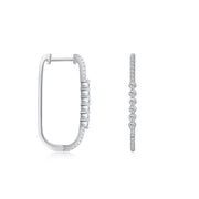 S925 Sterling Silver Square Earrings Women's European – Stylish Gifts — 11