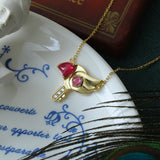 Girl Cherry Bird Head Seal Key Necklace – Jewelry Gift Ideas — 5