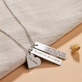 Laser Name Heart Rectangle Pendant Necklace – Jewelry Gift Ideas — 6