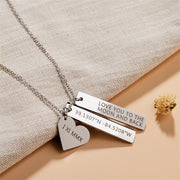 Laser Name Heart Rectangle Pendant Necklace – Jewelry Gift Ideas — 6