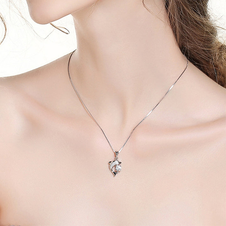 Dolphin Necklace Women's Silver Clavicle Chain – Jewelry Gift Ideas — 1