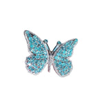 Electroplated Lake Blue Exaggerated Butterfly Ring – Stylish Gifts — 2