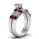 Statement Fashion Set Ring With Heart Shaped Diamonds – Stylish Gifts — 4