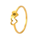 Hollow Out Double Love Ring 18k Real Gold Plating – Jewelry Gift Ideas — 12