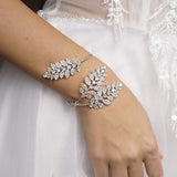 Leaf Opening Bracelet Fashionable Full Diamond – Jewelry Gift Ideas — 1