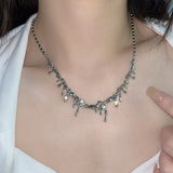 Stainless Steel Liquid Water Drop Lava Series Clavicle – Gifts for Her — 3