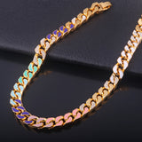 Rap Hip Hop Seven Colored Diamond Cuban Necklace – Jewelry Gift Ideas — 7