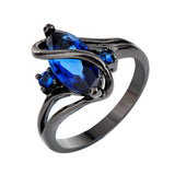 Black Gold S Shaped Zircon High End Diamond Ring – Gifts for Him — 10