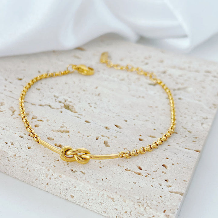 Women's Simple Knot Titanium Steel Bracelet – Jewelry Gift Ideas — 1