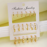 Creative Fashionable Golden Twist Earrings Suit – Thoughtful Gifts — 9