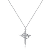 S925 Sterling Silver Diamond Inlaid Cross – Jewelry Gift Ideas — 12