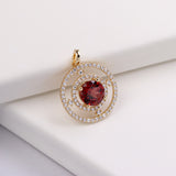 Women's Fashion Garnet Pendant Necklace – Jewelry Gift Ideas — 2