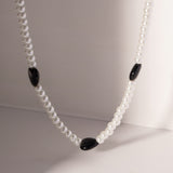 Women's Black Heart-shaped Glass Pearl Necklace – Jewelry Gift Ideas — 4