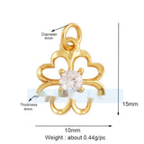 Pure Copper Micro-inlaid Color Flower Zircon Hollow – Small Gift Ideas — 18