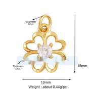 Pure Copper Micro-inlaid Color Flower Zircon Hollow – Small Gift Ideas — 18